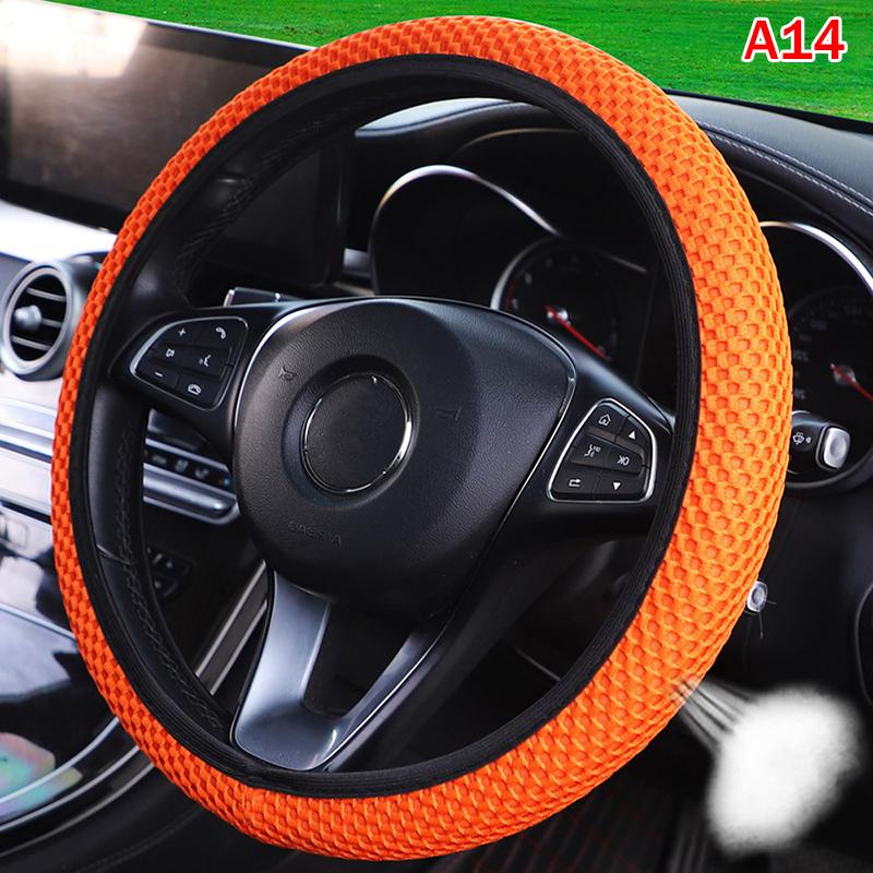 Universal Car Steering Wheel Protective Cover Breathable Elastic Band Anti Slip Flax Suitable 38Cm Four Seasons