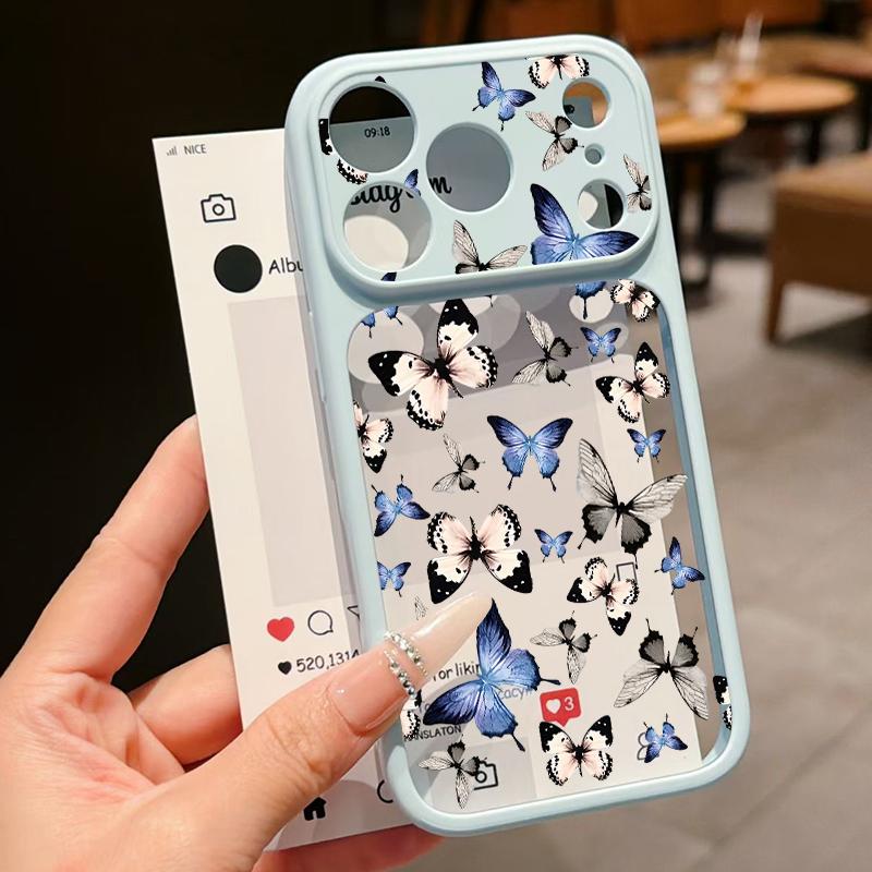 Fantastic Butterfly Print Case For iPhone 17 18 Pro Max For iPhone 16 15 14 13 Pro Max Hybrid TPU+PC Clear Back Hard Cover