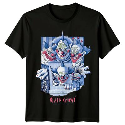 Killer Klowns aus dem Weltall (1988) Filmplakat Inspiriertes 100% Baumwoll-T-Shirt Herren-T-Shirts Oberteil Retro-T-Shirt