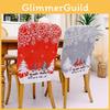 Festive Christmas Rudolph Printed Chair Covers In Red And Gray For Holiday Decor