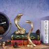 Golden Cobra Light Luxury Ornament for Living Room or Office Decor