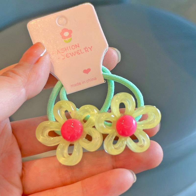 2 BUC. Flori Transparente Irregulate Goale Accesorii de Păr de Prințesă Fete Benzi Elastice de Păr Articole de Păr pentru Copii Elastice de Păr pentru Bebeluși