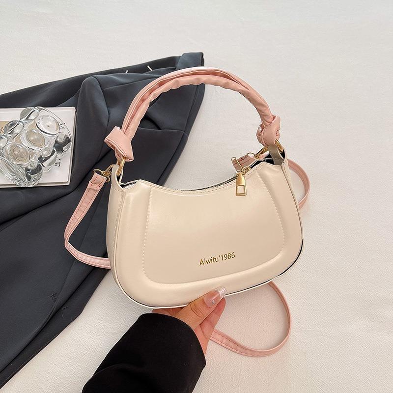 Niszowa torba listonoszka w kształcie półksiężyca, codzienna biała moda, piękna torba na ramię, torebka damska