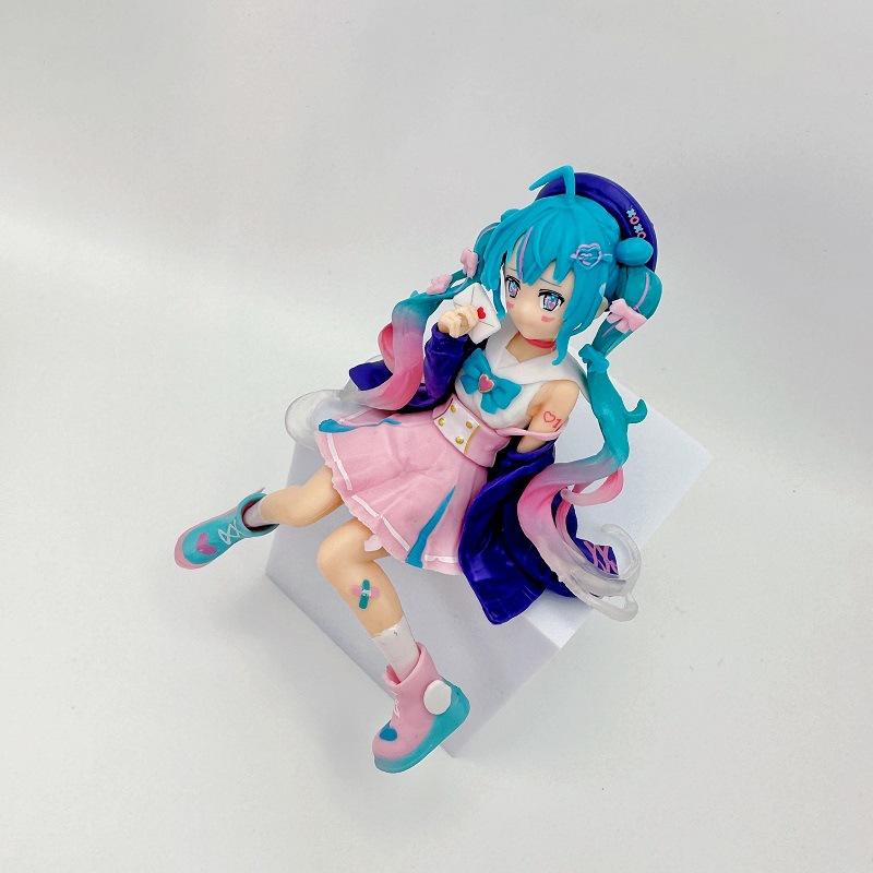 New Anime Hatsune Miku Action Figure Miku Kawaii Collection Model Pink Sakura Kawaiii Doll Collectible Model Toys Cake Decor
