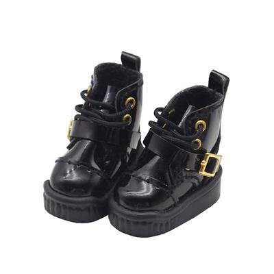 Rakulifey Obitsu 11 Schuhe Stiefel OB11 Schuhe Obitsu Puppe 11cm Zubehör 5 Farben Geburtstagsgeschenk (Schwarz)
