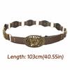Fashion Metal Buckle PU Leather Belt Rivet Adjustable Vintage Waist Belts Hollow Wide Waistband Punk Fashion