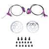 Bike Disc Brake Kit Aluminum Alloy Dual Piston Lightweight Hydraulic Disc Brake Set with 160mm Rotors for Mountain Bike