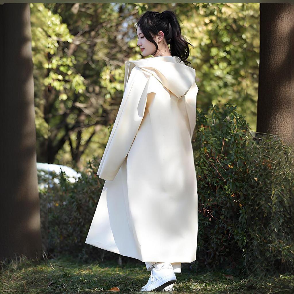 EVA matte adult non-disposable raincoat thickened long light portable unisex logo
