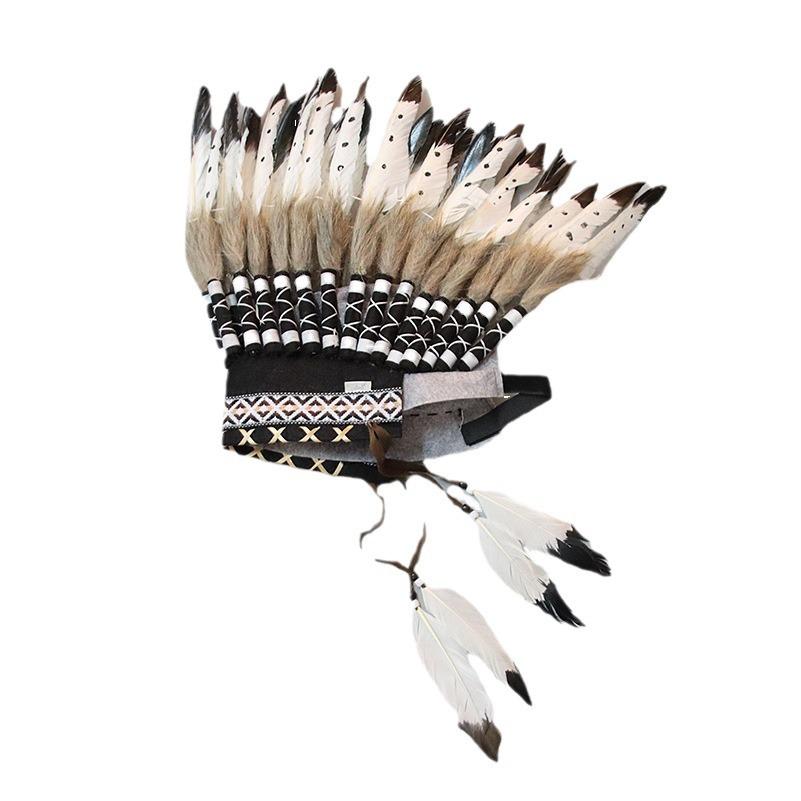 Feathered Indian Chief Party Costume Headdress