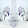 Collapse Star Rail Silver Wolf Cosplay Anime Costume Wig with Wig 40cm Wig, Heat-Resistant Net...
