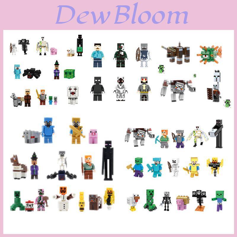 Figure Minecraft Steve Lui Blocchi da Costruzione Giocattoli Mattoncini Regali di Compleanno per Bambini