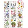9 Sheets of  Window Decals Spring Window Stickers Decals for Glass Door Decorations