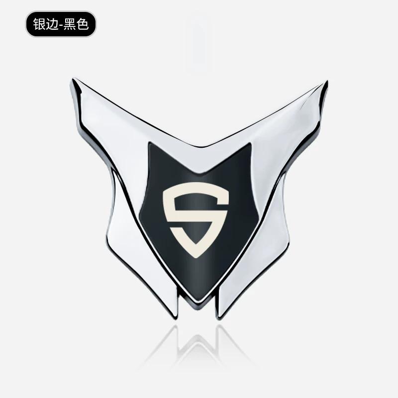 Far-reaching motorcycle electric vehicle all-metal decorative sticker 3dstereorestoration shield logo front windshield side logo badge