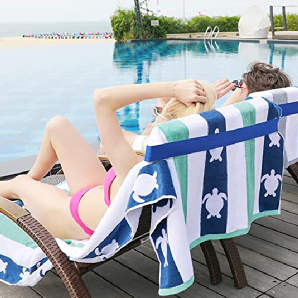 Pachet de 6 benzi pentru prosoape pentru scaun de plajă Suport pentru prosoape rezistente la vânt pentru scaun de piscină și croazieră Benzi rezistente la vânt pentru scaune de exterior