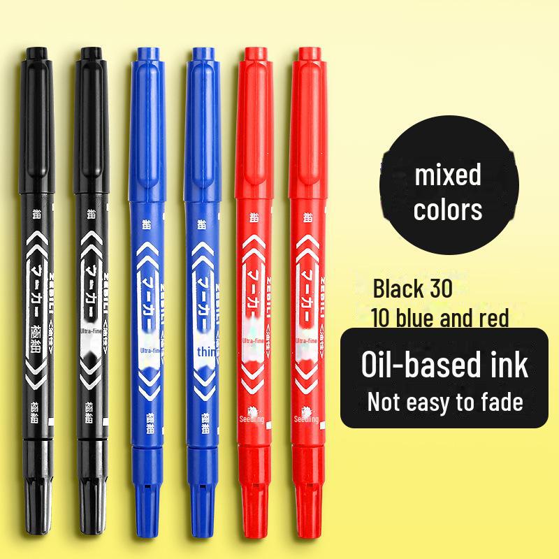 Waterproof Double-Headed Hook Pen for Students - Durable, Non-Fading, Art Marker for Primary and Kindergarten.