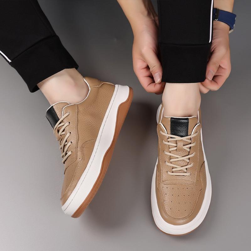 The First Layer of Cowhide Summer New Men's Leather Shoes Casual Versatile Board Shoes Breathable Men's Shoes Shoes