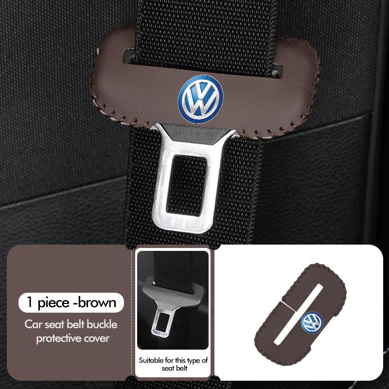 Valve Stems Caps Car Seat Belt Buckle Protector Scratch Resistant Accessories For Volkswagen VW Golf 4 5 6 7 Polo Jetta Sagitar LB0