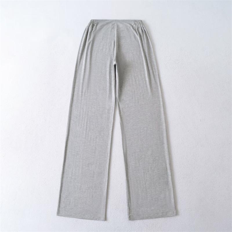 V-Waist Wide-Leg Casual Pants for Women - Summer Comfort Yoga and Lounge Wear