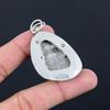 Easter Deal 925 Silver Trillion Fossil Coral Gemstone Bezel Wedding Wife Pendant