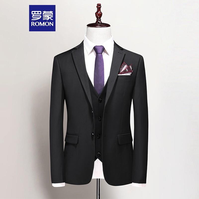 Romon Men's Slim Fit 3-Piece Business Suit