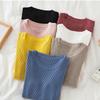 Women's Slim Fit Black Knit Top for Spring and Autumn 2022