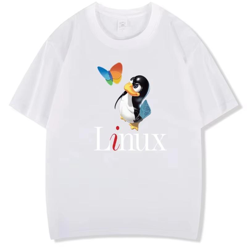 Fashion Men's T-shirt Cotton Short-Sleeve T-Shirt - Geek Programming Linux System Programmer Printed Design for Men and Women