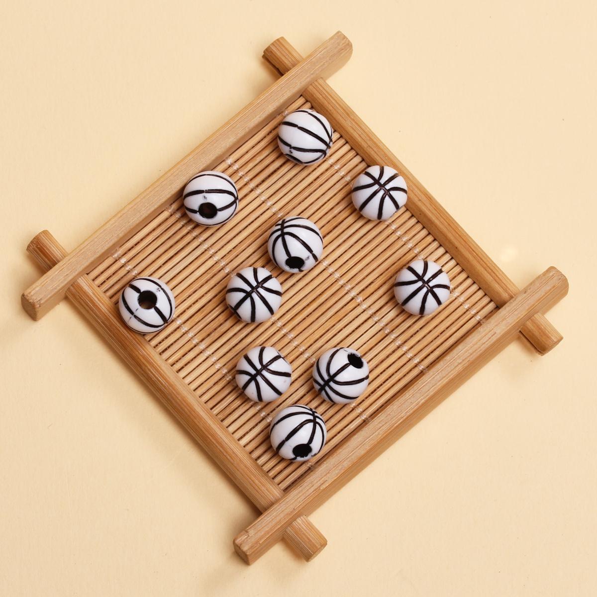 

10 шт. свободные бусины 11 мм футбольные бусины акриловые баскетбольные подвески круглые браслеты принадлежности для изготовления ювелирных изделий с отверстием 15,5 мм бусины футбольного мяча Style 1