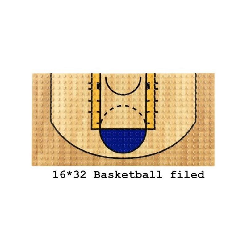 

1pc 16*32 Dots Base Plate Basketball Football Baseplate For Figure Field Court Block DIY Toys Christmas Gift for Children