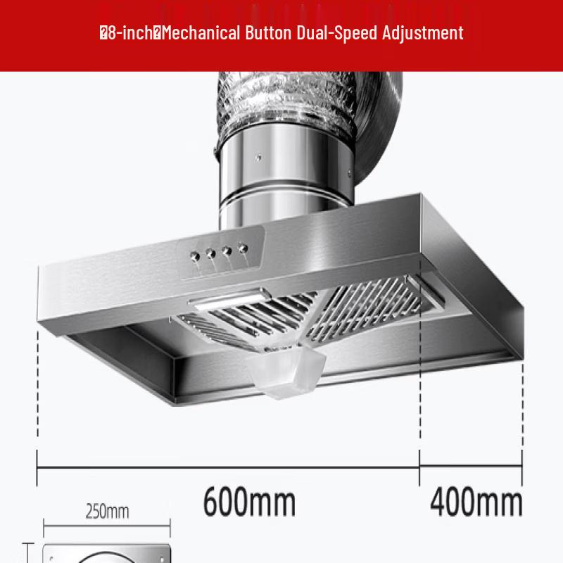OLOEY 8-inch Ductless Range Hood with LED Light