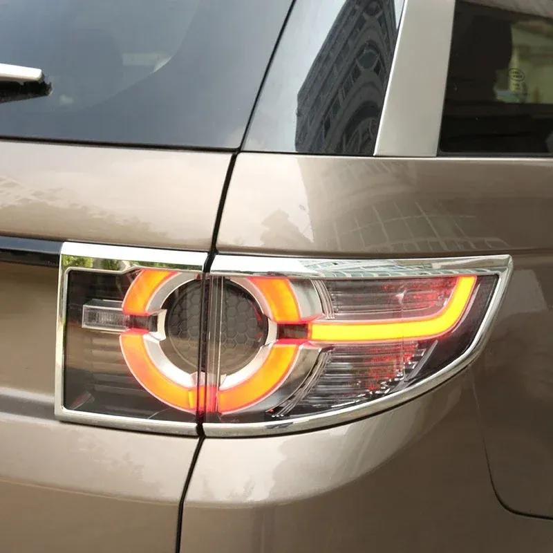 For Land Rover Discovery Sport 2015- ABS Silver Car Rear Tail Light Lamp Frame Cover Trim Sticker Car Accessories