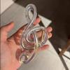 Solid Color Musical Note Hair Clip Non-Slip Large Barrettes Retro Hair Claw Clips  Women