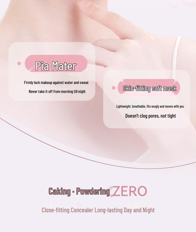 NOVO Milky Glow Long-lasting Cushion Foundation: Hydrating, Lightweight, Waterproof, Sweat-proof, Oil Control Concealer BB Cream