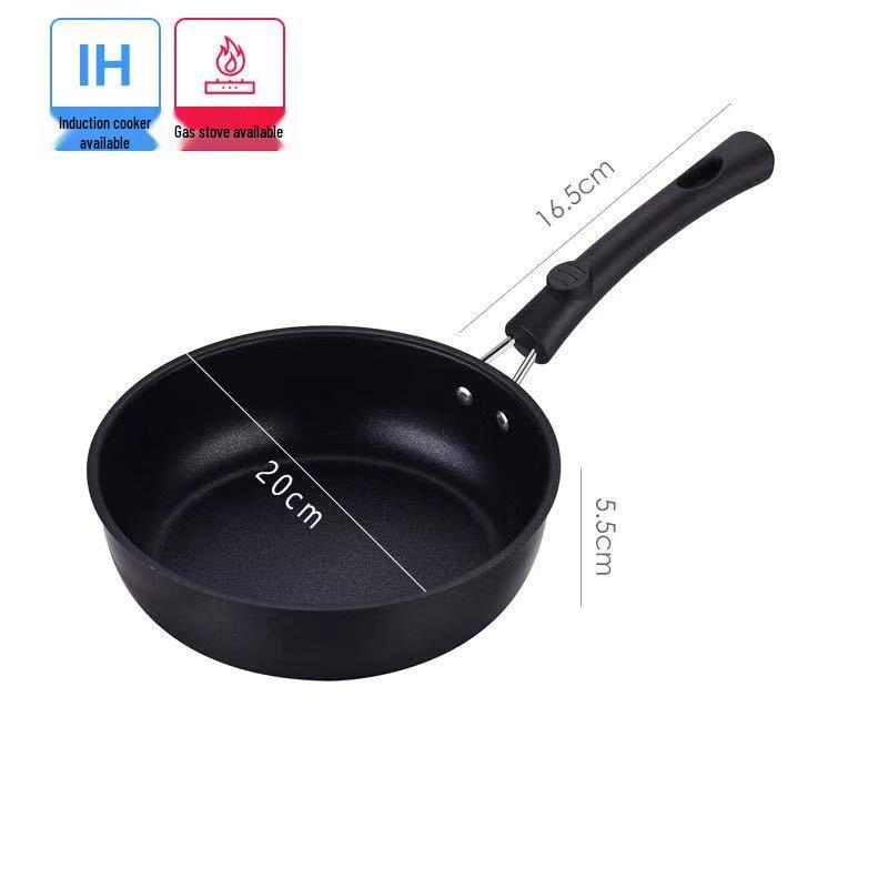 Mini Non-stick Frying Pan for Eggs and Steak, Induction Compatible, Flat-bottomed Maifan Stone Cookware