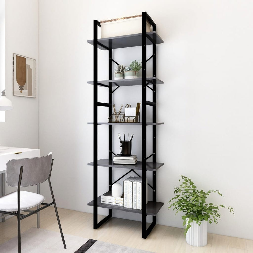 Bibliothèque à 5 niveaux  60x30x175 cm Bois ingénierie