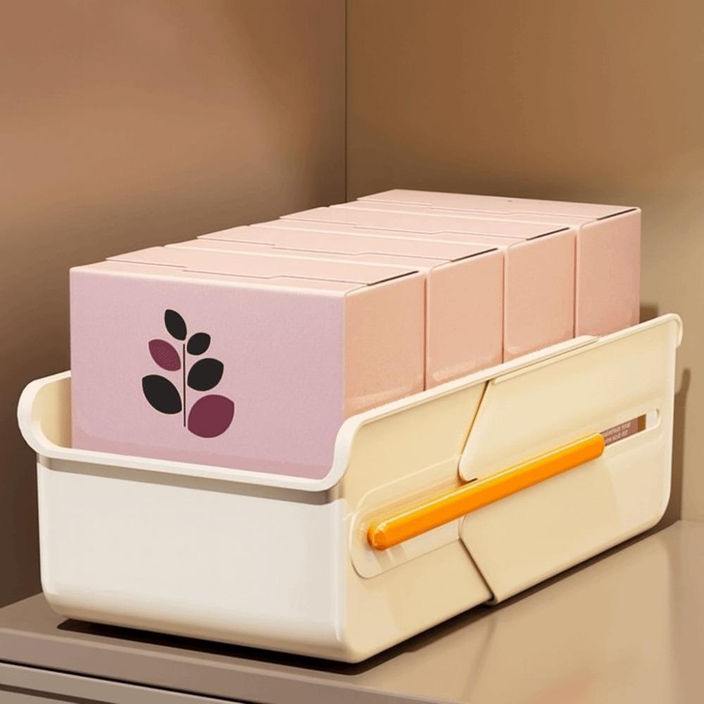 Length Adjustable Retractable Drawer Organizer Right Angle Drawer Storage Box  Deep Cabinet
