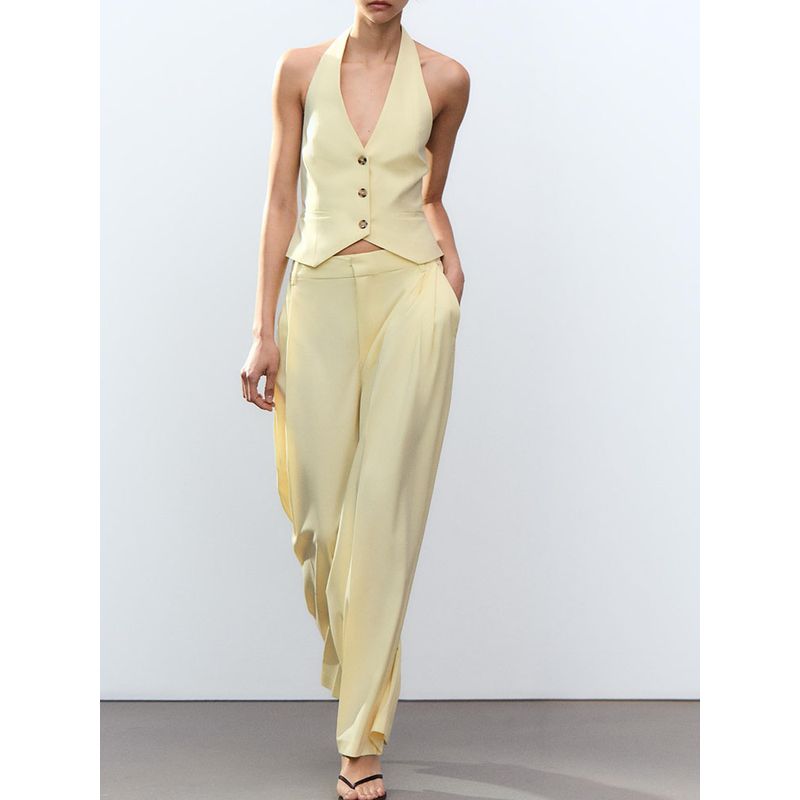 Za2025 Spring New Women Clothes Halter Collar Vest 2010832 570 Casual Pants 4661428 570