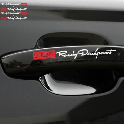 4Pcs High Quality Car The Door Handle Stickers Decals 3D Carbon Fiber Vinyl Car Sticker White