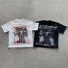 2026 American Retro Letter Print Oversized T Shirt Y2K Streetwear Hip Hop Crew Neck Loose Casual Harajuku Fashion Street Goth Top