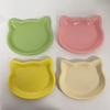 Cute Cat Shape Cat Bowl Non-slip Plastic Cat Plates Anti-Fall Flip Cat Snack Bowl Pet Feeding