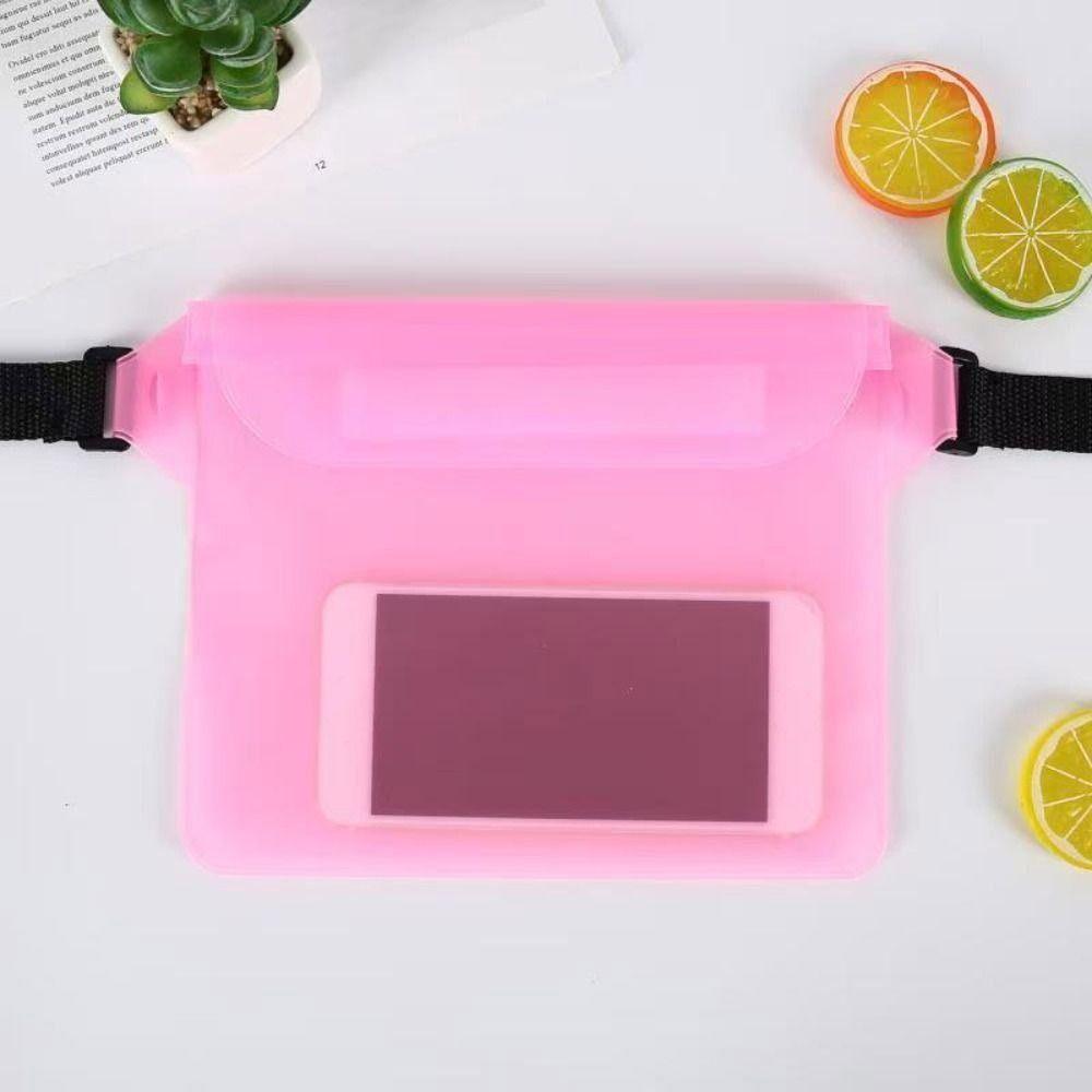 Transparent Waterproof Phone Bag Folding Swimming Storage Bag Waist Waterproof Bag  Outdoor Sports