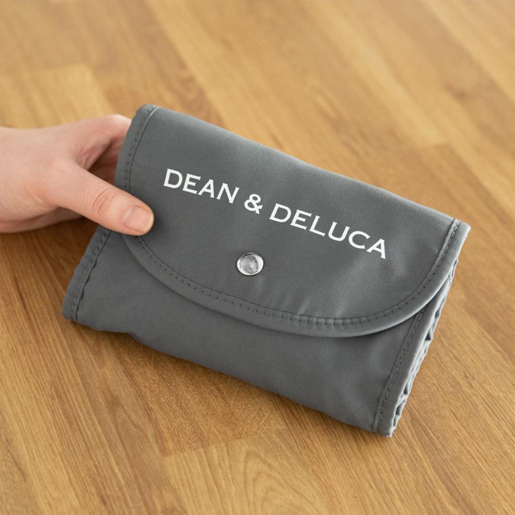 Dean Deluca Shopping Charcoal 43 x 37 x 14 cm & Bag, Gray, Foldable, Lightweight, Compact,
