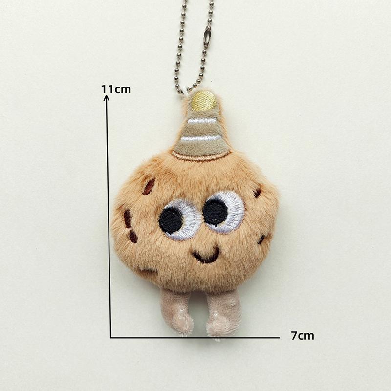 Creative Cartoon Plush Cookies Keychain Cute Stuffed Doll Lovely Bag Pendant Key Hanging Decoration For Girls Gift