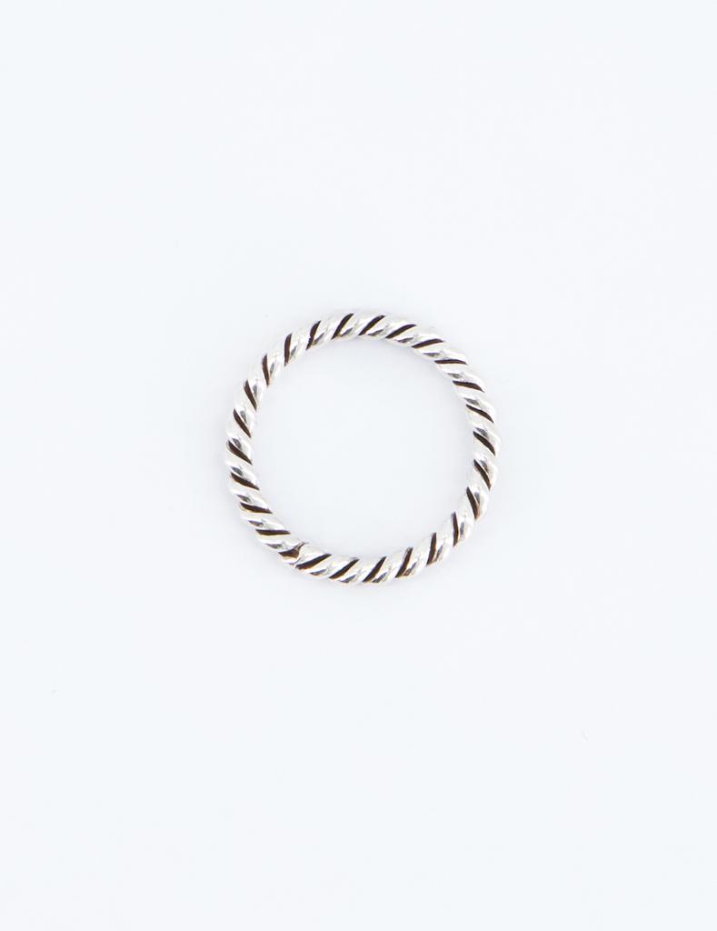 Sost [Unisex] Twist Line Ring 925 Silver (Glossy)