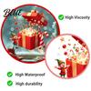 Waterproof Window Film Christmas Elf Gift Box Static Clings Reusable Stickers Holiday Ideas Candy Cane Snowflake Glass Stickers for Home Shop Decor