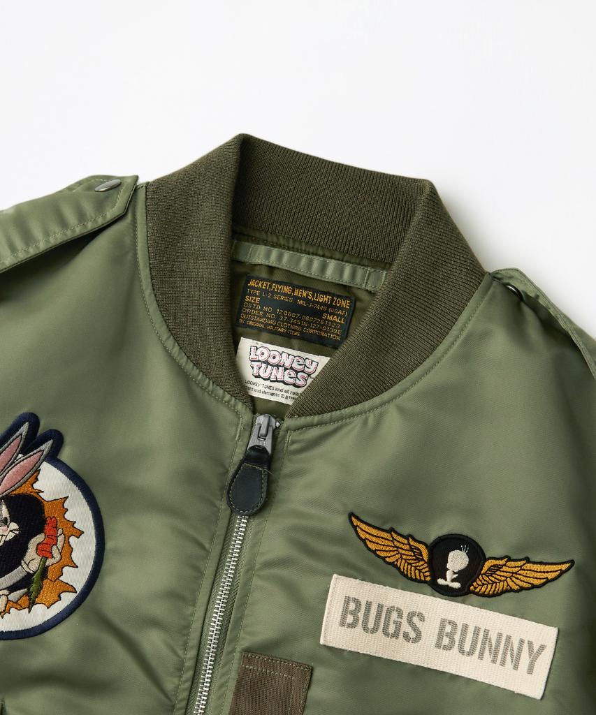 Outstanding [Looney Tunes] L-2B Jacket_Olive Green