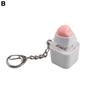 Electric Wooden Fish Keycap Toy with Hanging Buckle RGB Light Up Stress Relief Pink Silicone Butt Cat Paw Decompression Keychain Pendant Kids