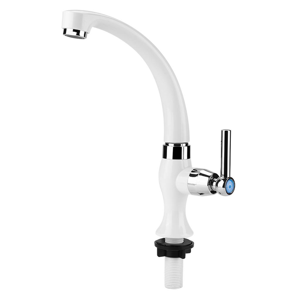 ABS Plastic Single Cold Faucet Water Tap Kitchen Sink Bathroom Basin Accessories G1Celsius2(Straight)
