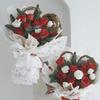 20Pcs Heart Printed Wrapping Paper Florist Bouquet Packaging Gift Wrapping Paper for  Birthday Party DIY Craft Art Paper Roll