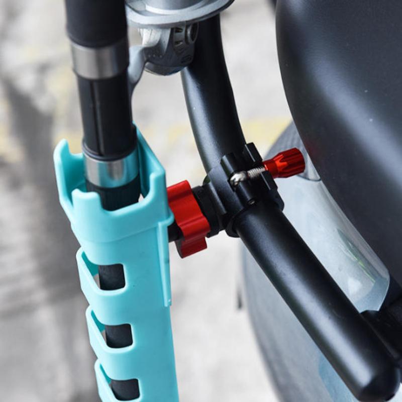 1Pcs Adjustable Rod Rack Bracket 360 Degree Rotatable Motorcycle Fishing Rod Holder For Electric Bike Scooter Atv Fishing Gear