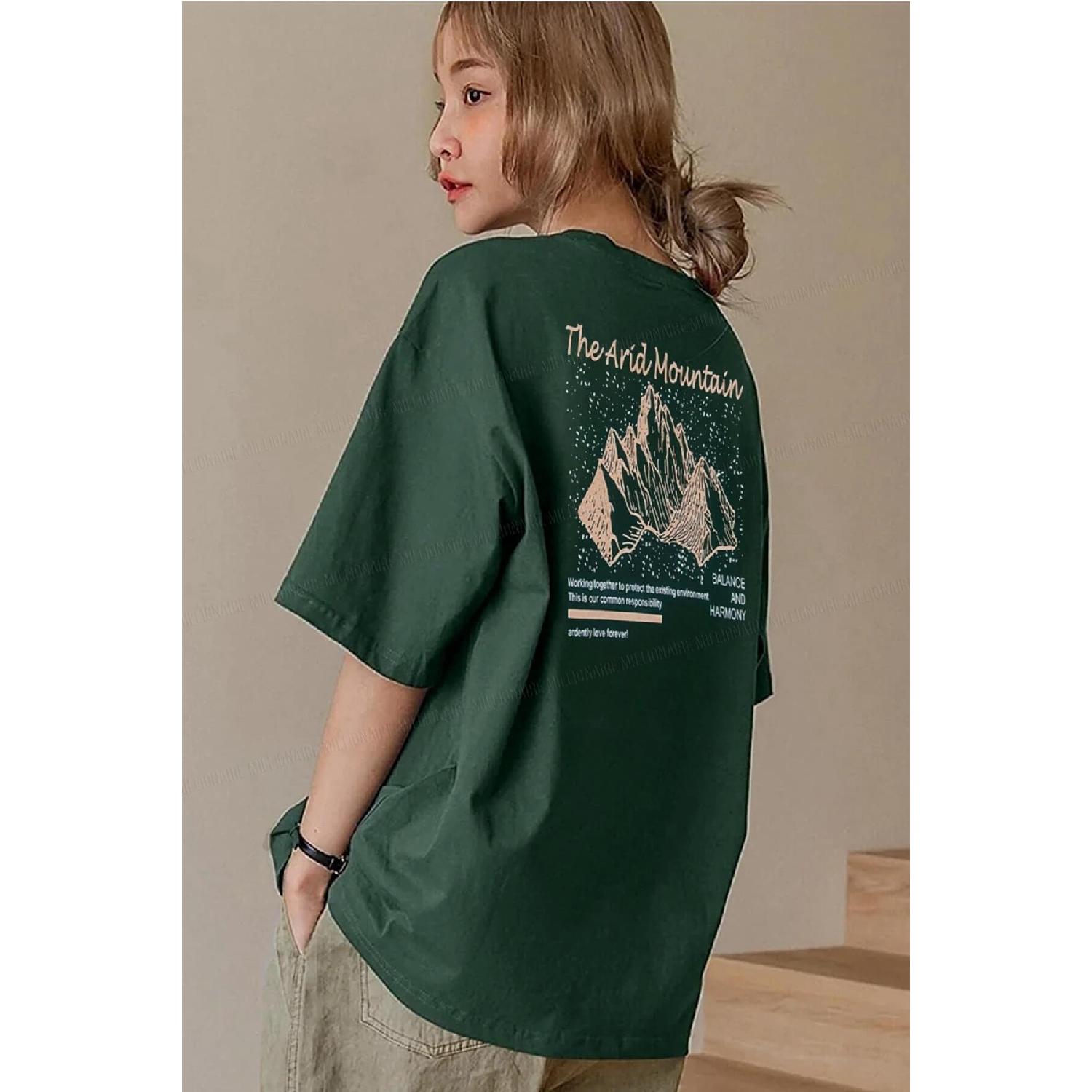

Arid Mountain Green Oversize Salas Boyfriend Women s T-shirt